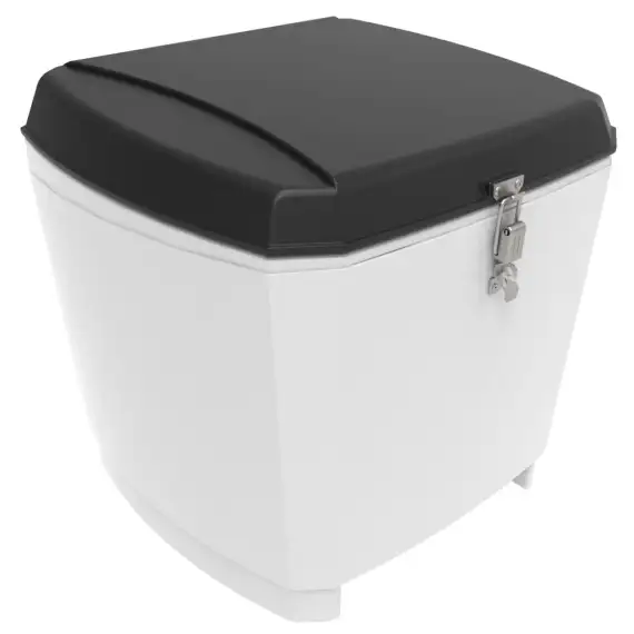 Baú De Moto Alta Resistência 90L Branco Rotomoldado