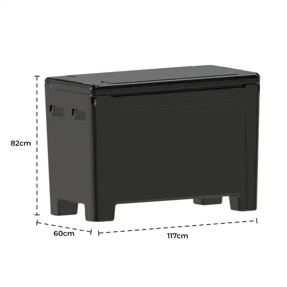 Caixa Térmica 360L Preta Sem Dreno