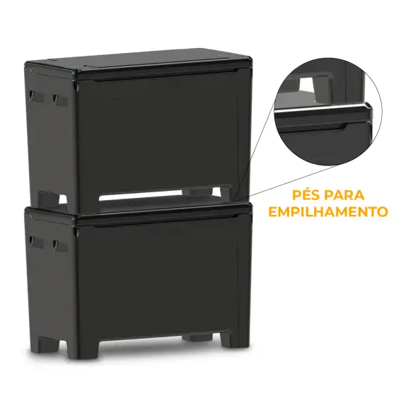 Caixa Térmica 360L Preta Sem Dreno